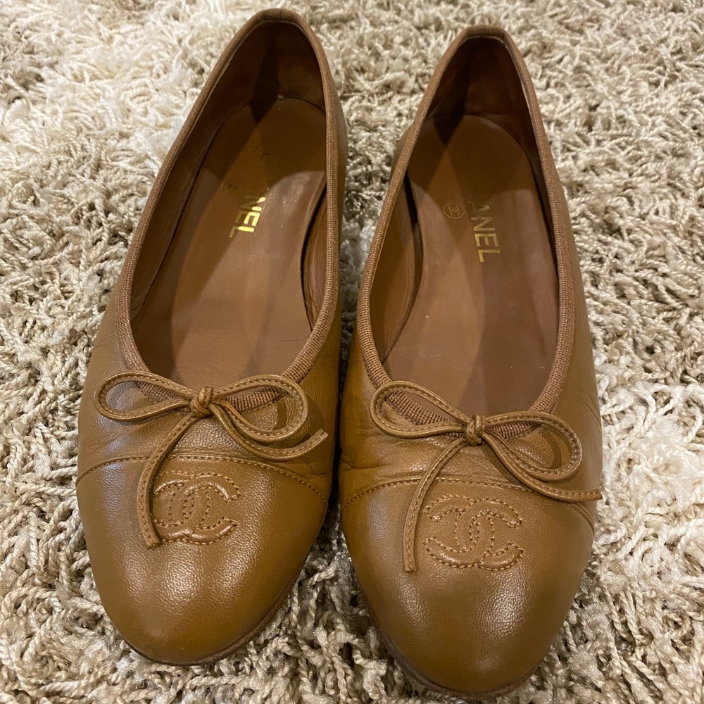 🤎Chanel caramel brown Chanel ballet/ballerina flats 🤎